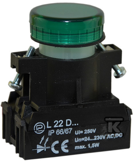 L22D 24V-230V-green lamp - W0-LDU1-L22D Z